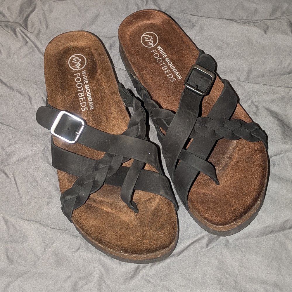 White Mountain Footbeds Sandals, Size 8